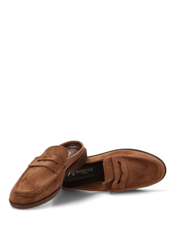 Zueco de antelina marrón para mujer CINK-ME 9883