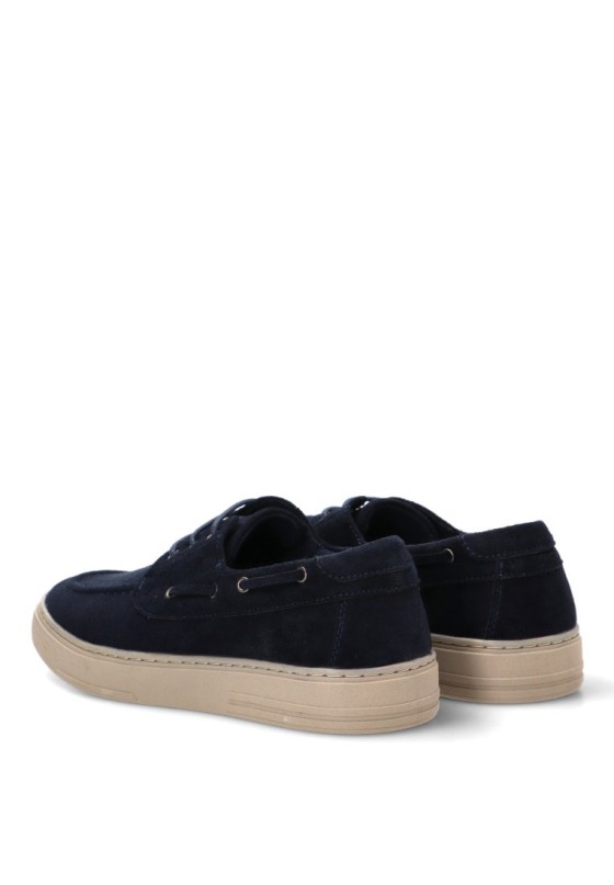 Mocasín náutico J92 azul en antelina para hombre CINK-ME