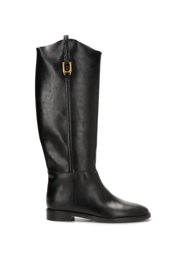 Bota de mujer YULIA M6796 en antelina negra