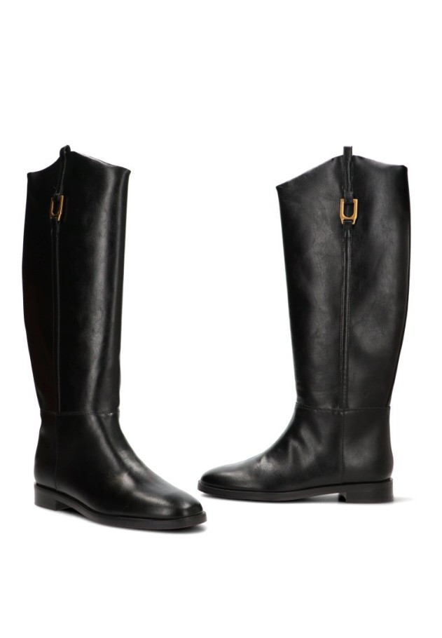 Bota de mujer YULIA M6796 en antelina negra