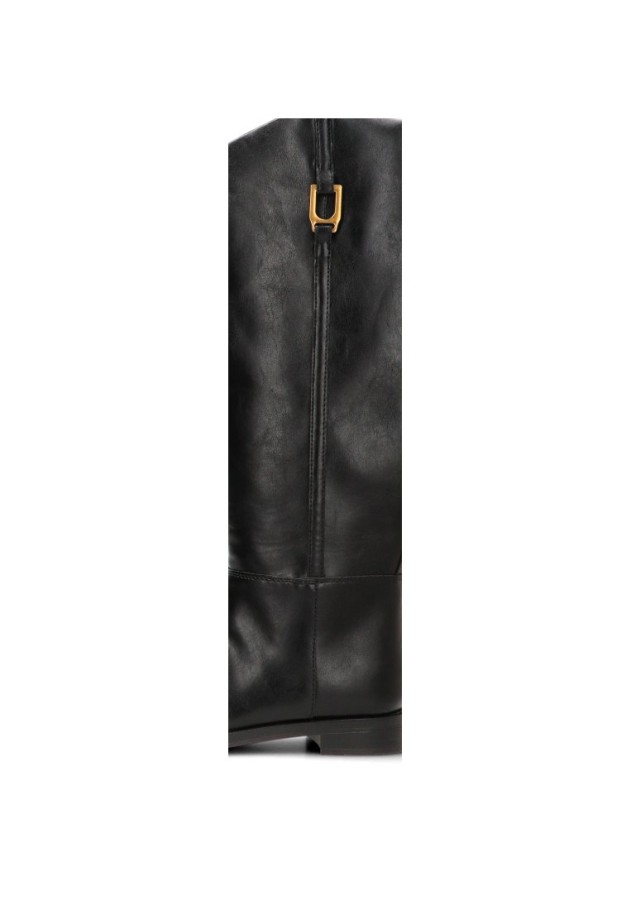 Bota de mujer YULIA M6796 en antelina negra