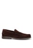 Mocasín serraje chocolate para hombre DJ. SANTA 21044 con suela plana