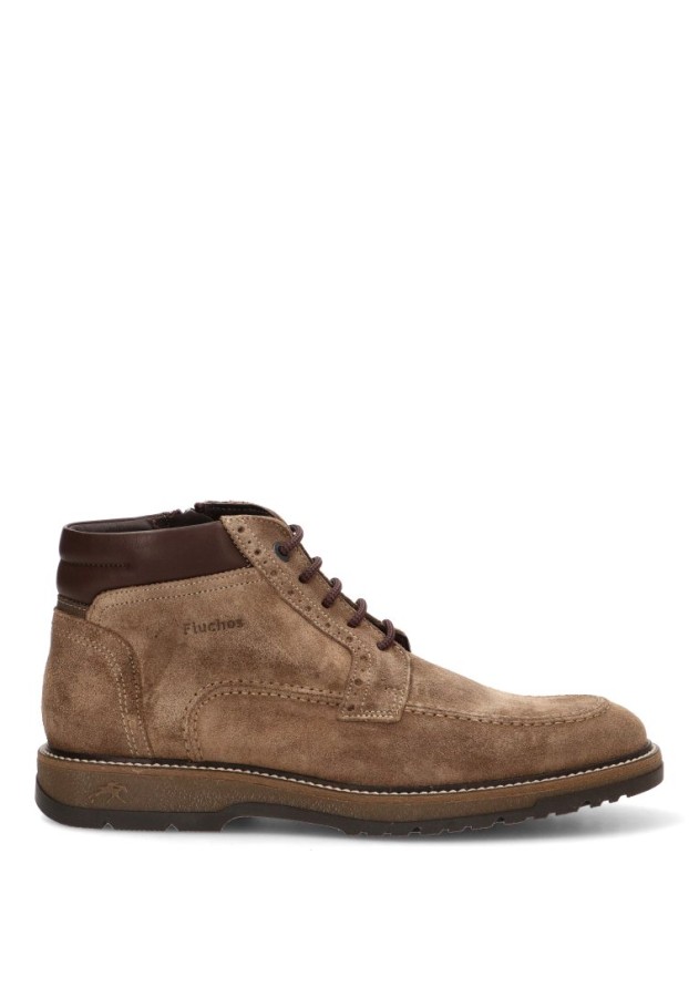 Botín piel taupe con suela plana de hombre FLUCHOS F2325