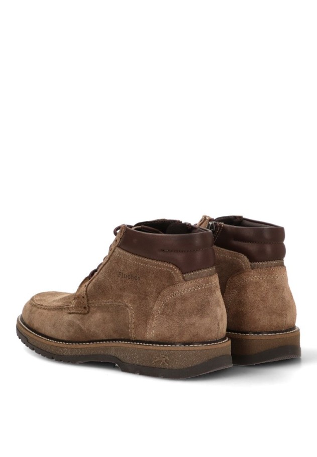 Botín piel taupe con suela plana de hombre FLUCHOS F2325