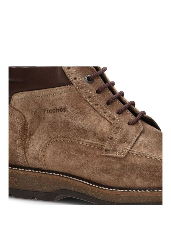 Botín piel taupe con suela plana de hombre FLUCHOS F2325