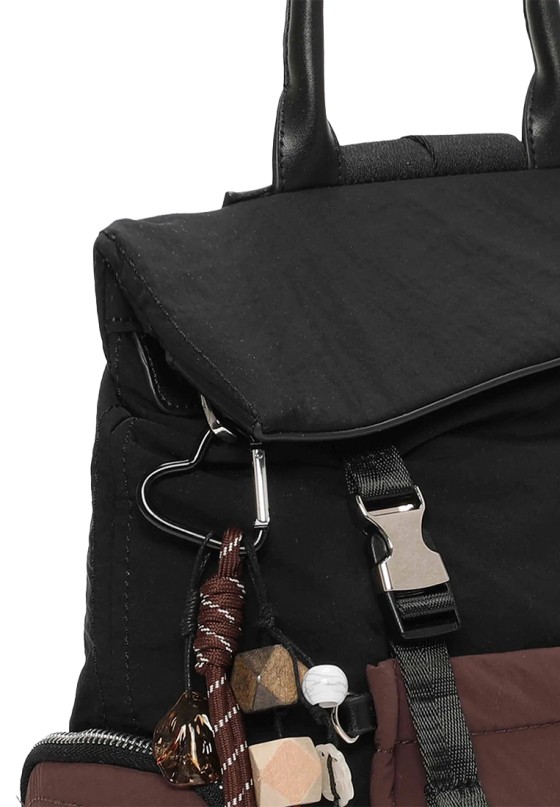 Mochila bolso negra sintética para mujer BINNARI 21301