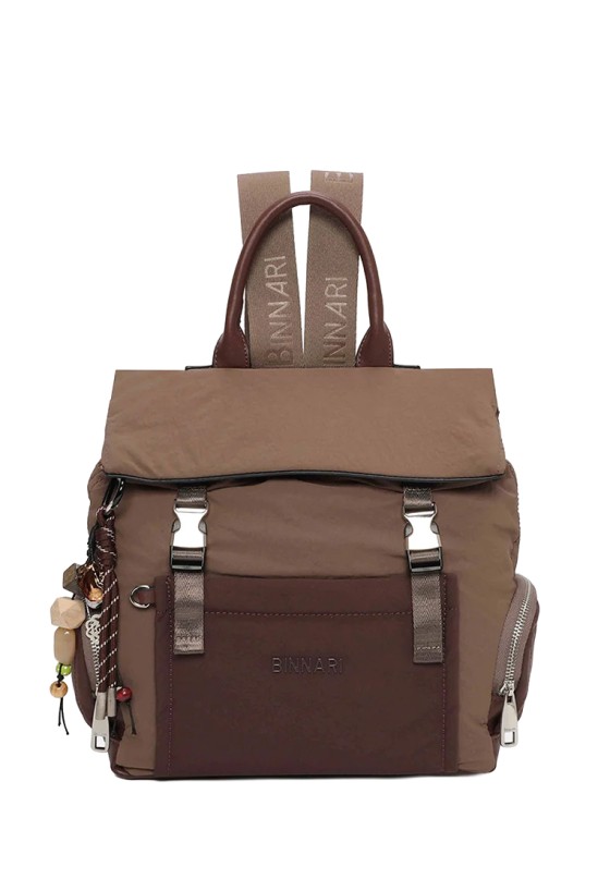 Mochila bolso BINNARI 21301 taupe sintético para mujer