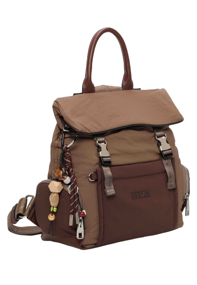 Mochila bolso BINNARI 21301 taupe sintético para mujer