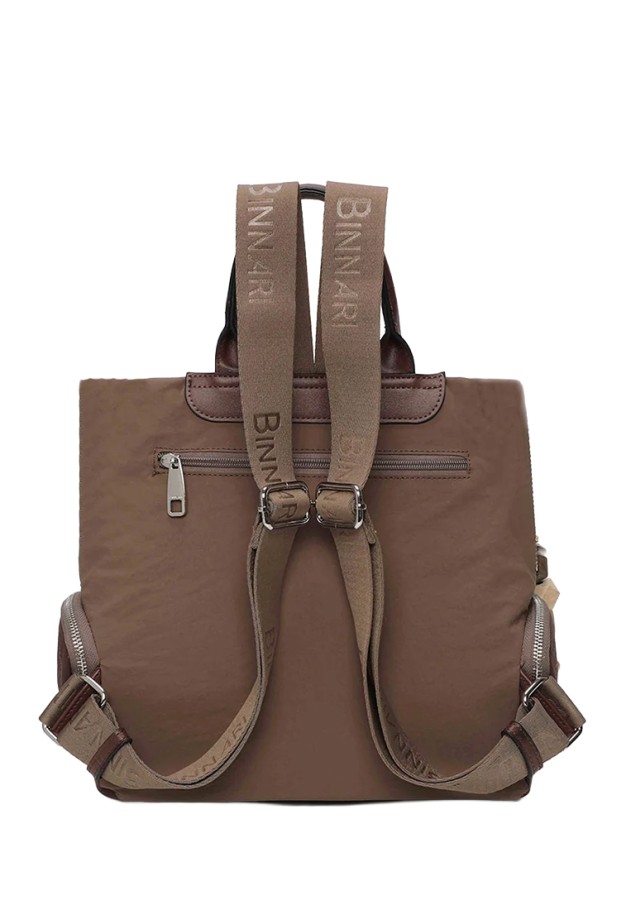 Mochila bolso BINNARI 21301 taupe sintético para mujer