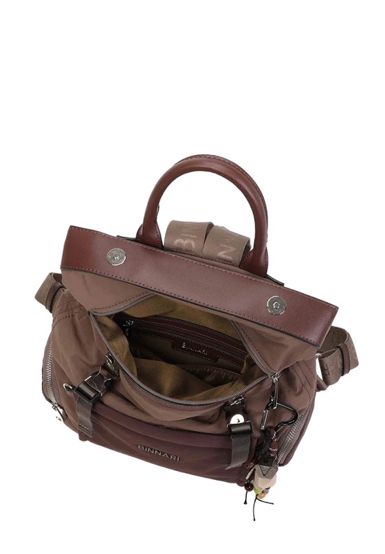 Mochila bolso BINNARI 21301 taupe sintético para mujer