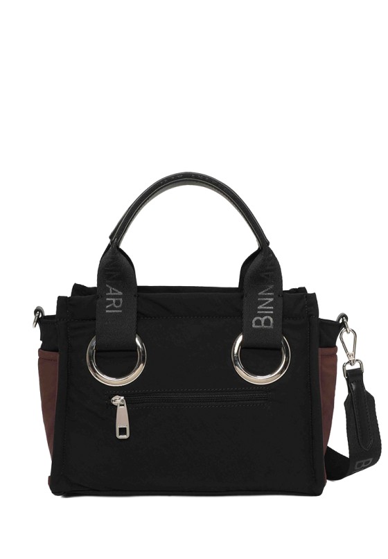 Bolso de mano negro sintético BINNARI 21303 para mujer
