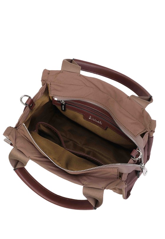 Bolso de mano sintético taupe para mujer BINNARI 21303
