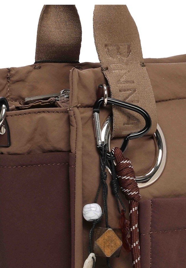 Bolso de mano sintético taupe para mujer BINNARI 21303