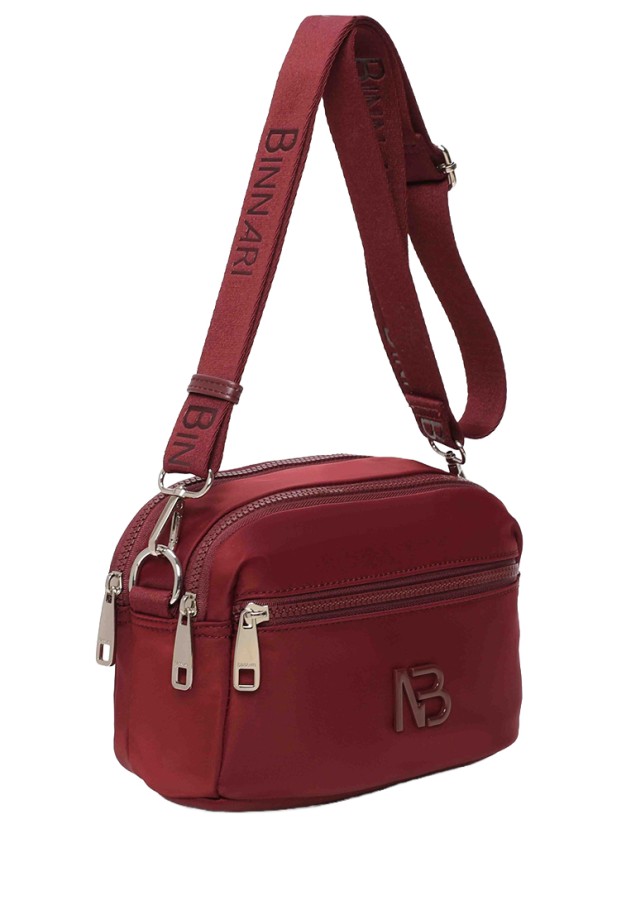 Bolso bandolera pequeño burdeos para mujer BINNARI 21343