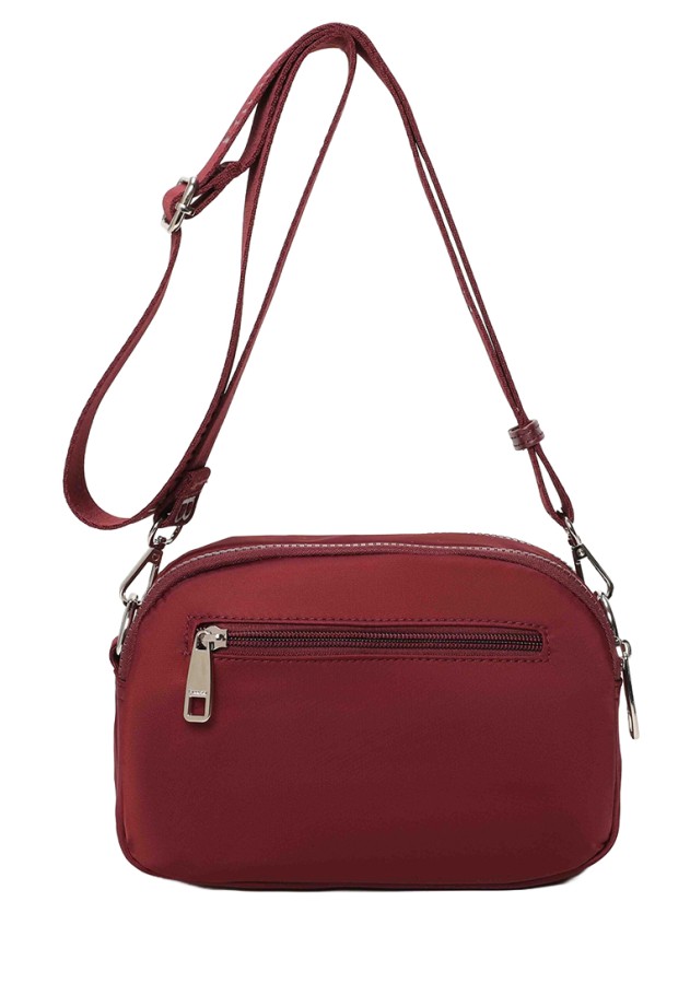 Bolso bandolera pequeño burdeos para mujer BINNARI 21343