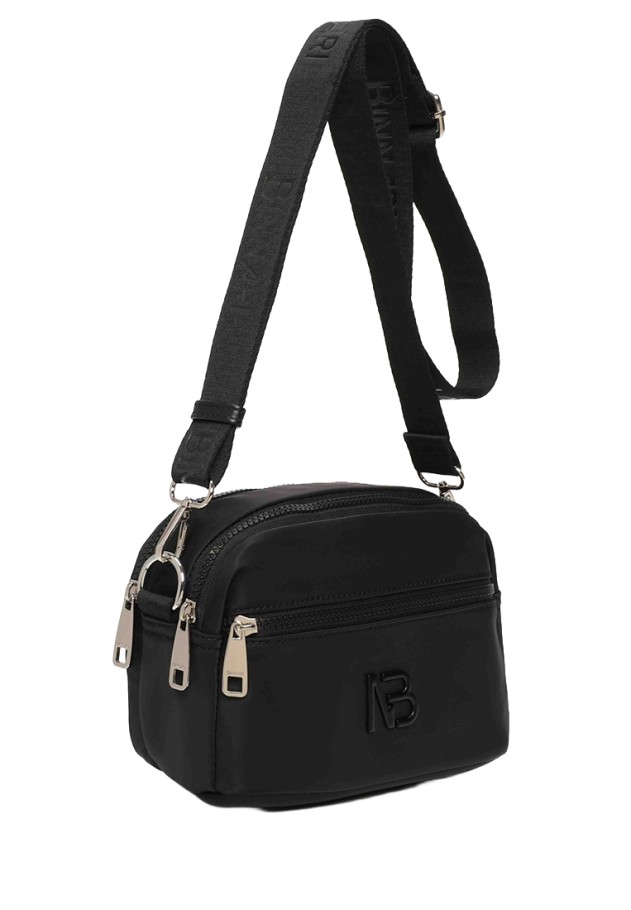 Bolso bandolera pequeño negro sintético de mujer BINNARI 21343
