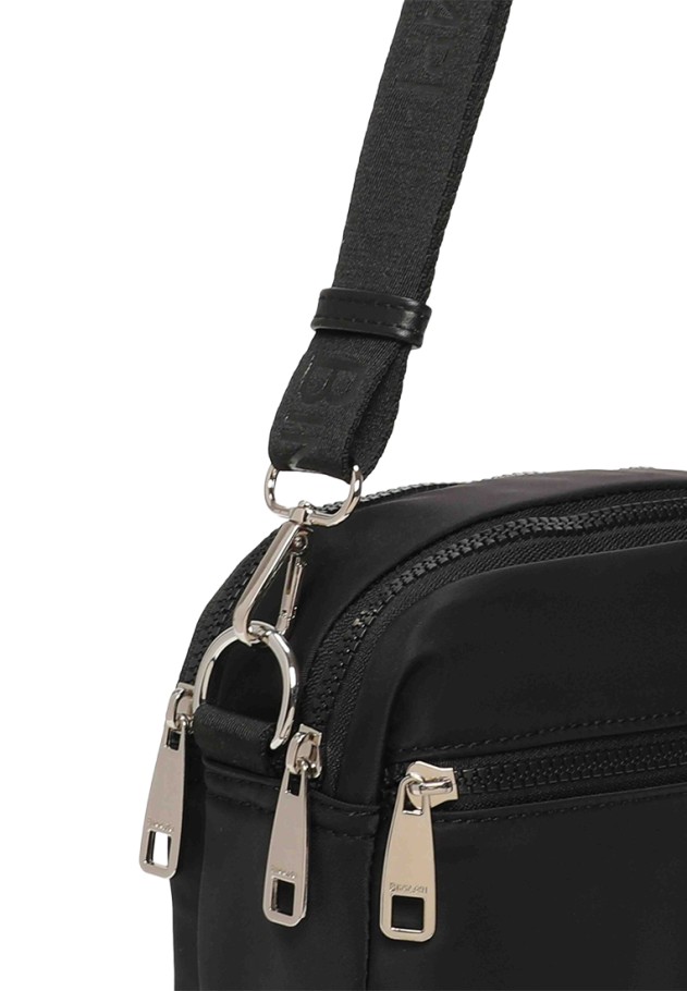 Bolso bandolera pequeño negro sintético de mujer BINNARI 21343