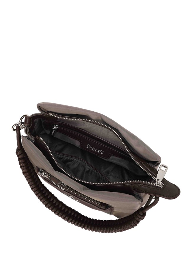 Bolso bandolera taupe para mujer BINNARI 21352