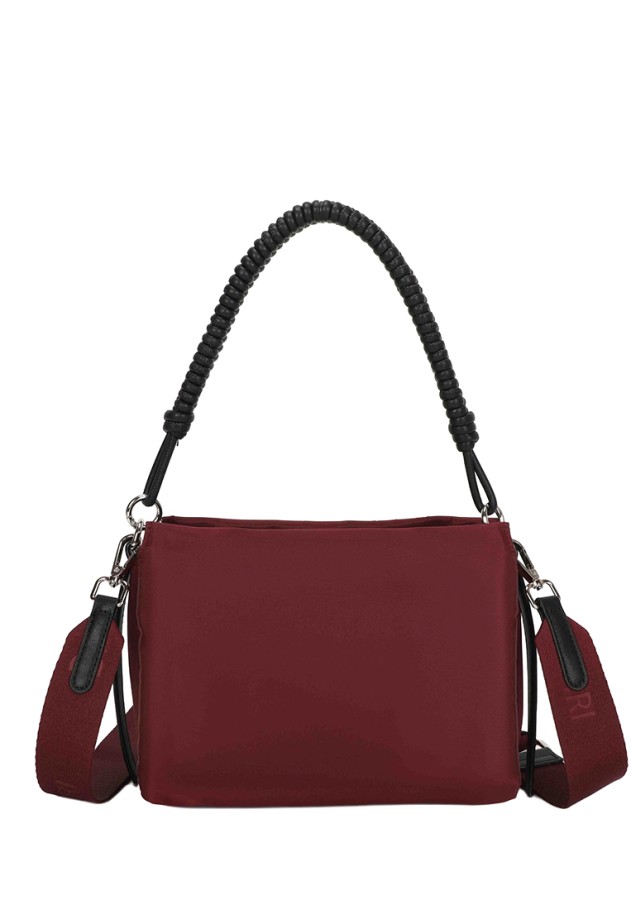 Bolso bandolera pequeño burdeos de mujer BINNARI 21352