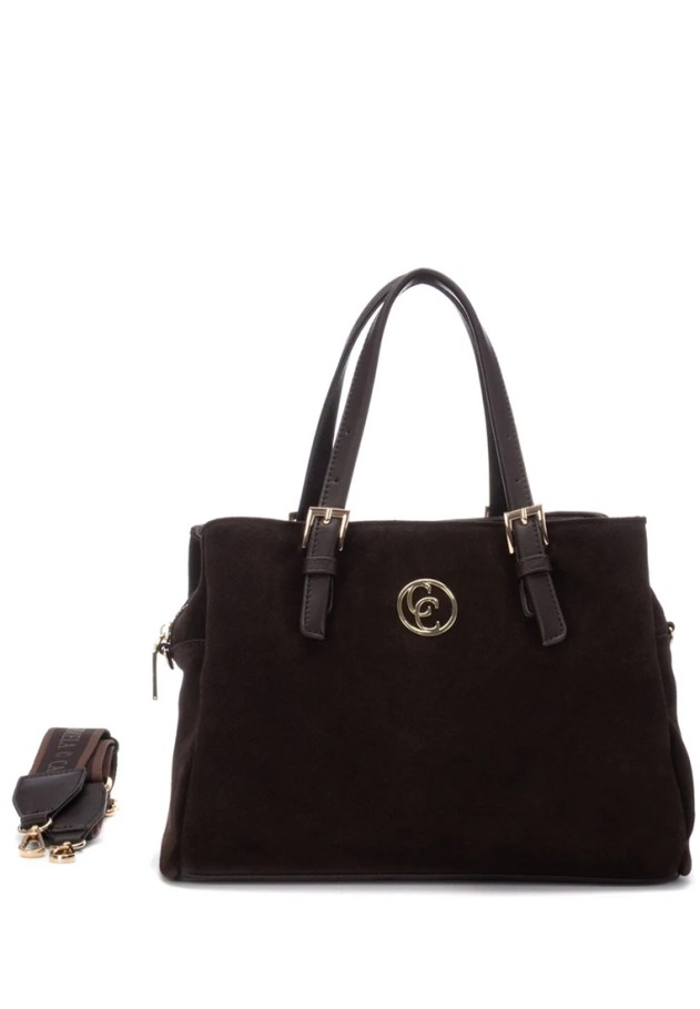 Bolso shopper marrón sintético de mujer CARMELA 186233