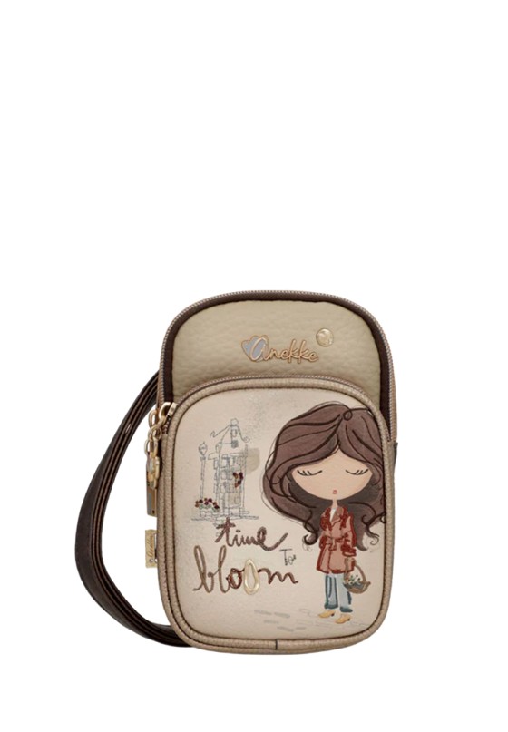 Bolso bandolera pequeño beige de mujer ANEKKE 43703-907