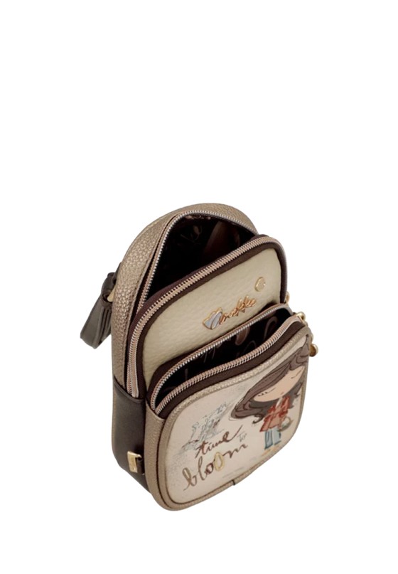 Bolso bandolera pequeño beige de mujer ANEKKE 43703-907