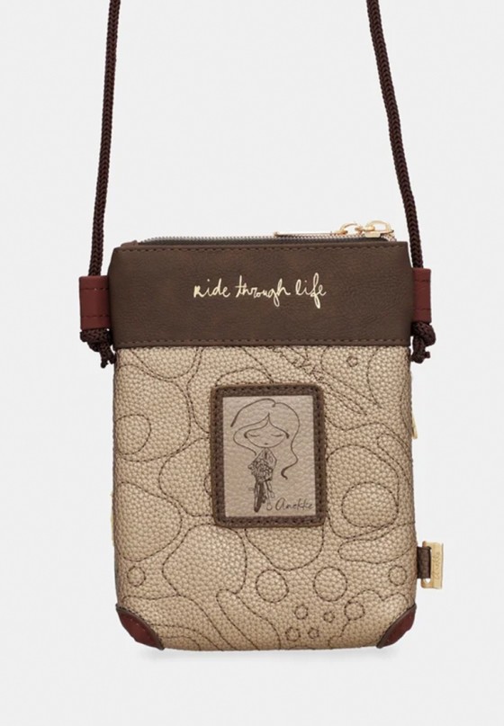 Bolso bandolera pequeño marrón de mujer ANEKKE 43713-904
