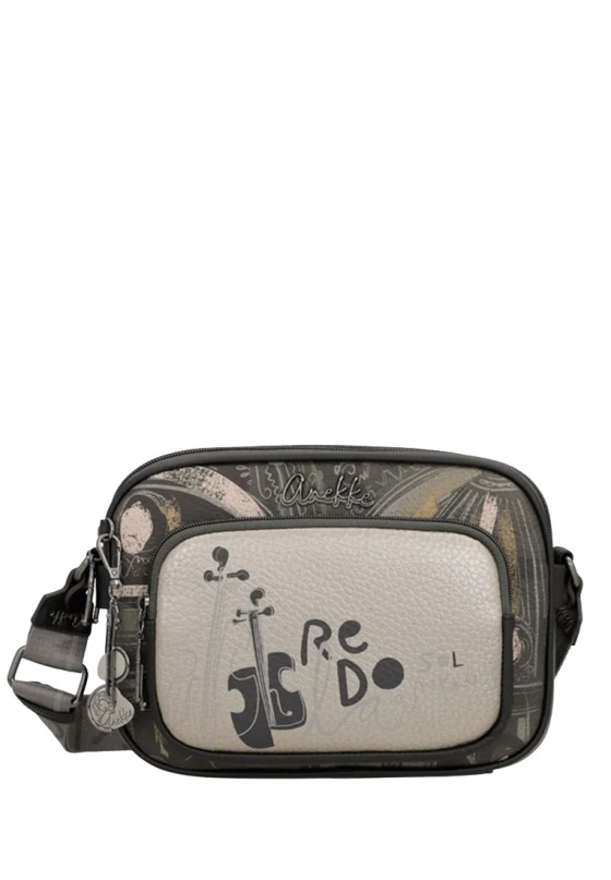 Bolso bandolera pequeño gris sintético para mujer ANEKKE 43813-547