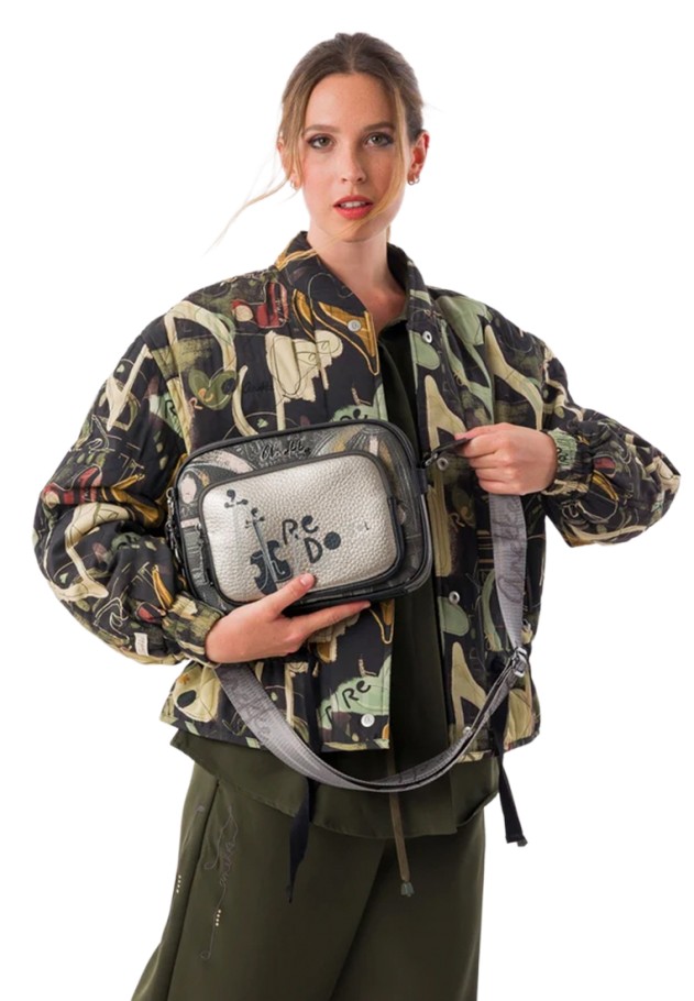 Bolso bandolera pequeño gris sintético para mujer ANEKKE 43813-547