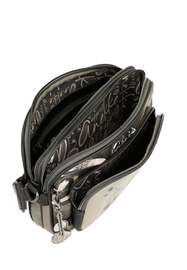 Bolso bandolera pequeño gris sintético para mujer ANEKKE 43813-547