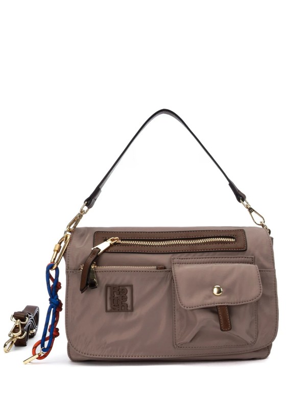 Bolso bandolera pequeño taupe para mujer REFRESH 183443