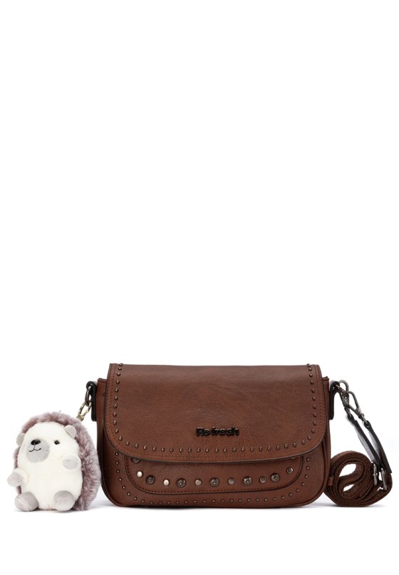 Bolso bandolera pequeño de mujer en color camel REFRESH 183439