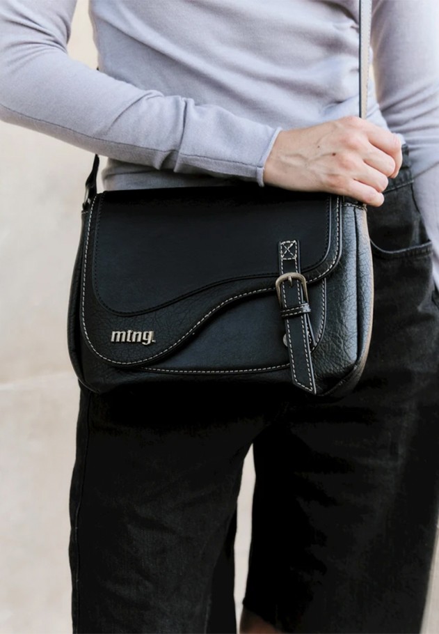 Bolso bandolera pequeña negra de mujer ELORA de MUSTANG