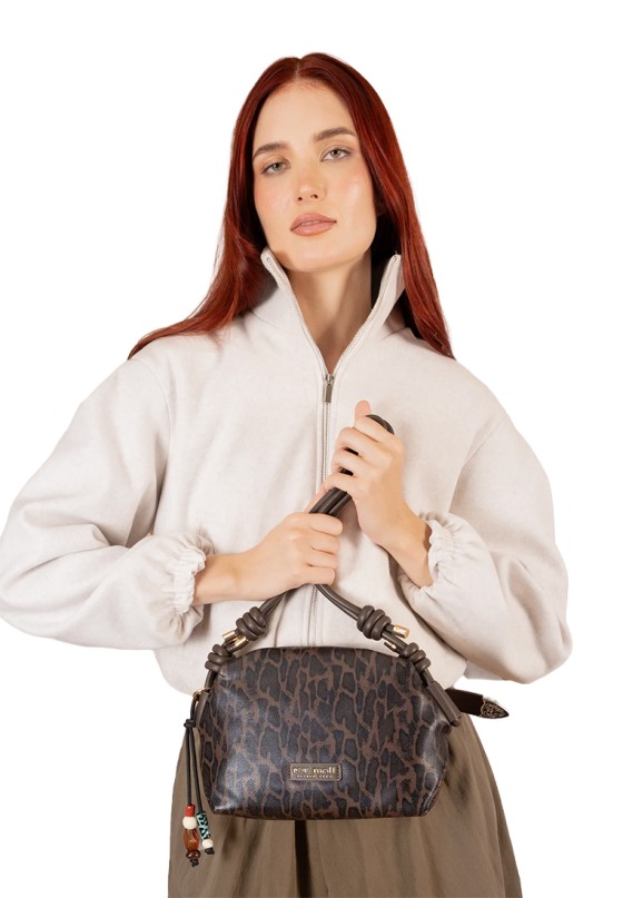 Bolso bandolera pequeño en bronce sintético para mujer PEPE MOLL 262312