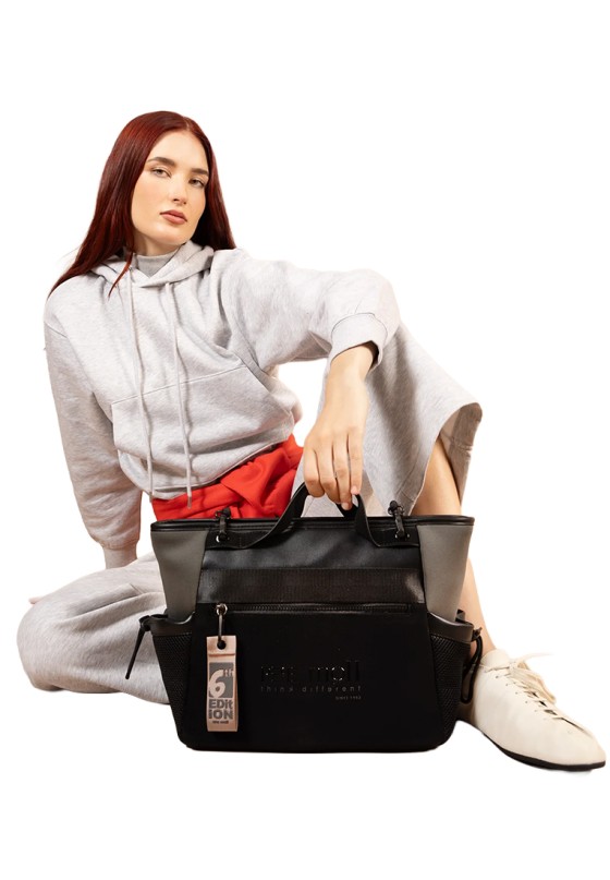 Bolso shopper gris sintético de mujer PEPE MOLL 262400