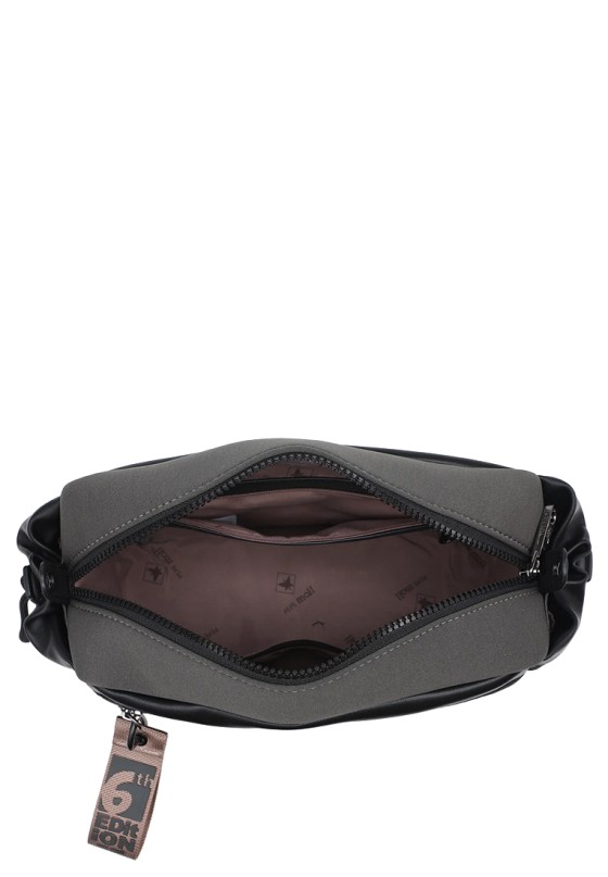 Bandolera pequeña gris sintética de mujer PEPE MOLL 262402