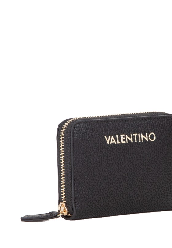 Monedero mediano negro con cremallera para mujer VALENTINO VPS5A8137
