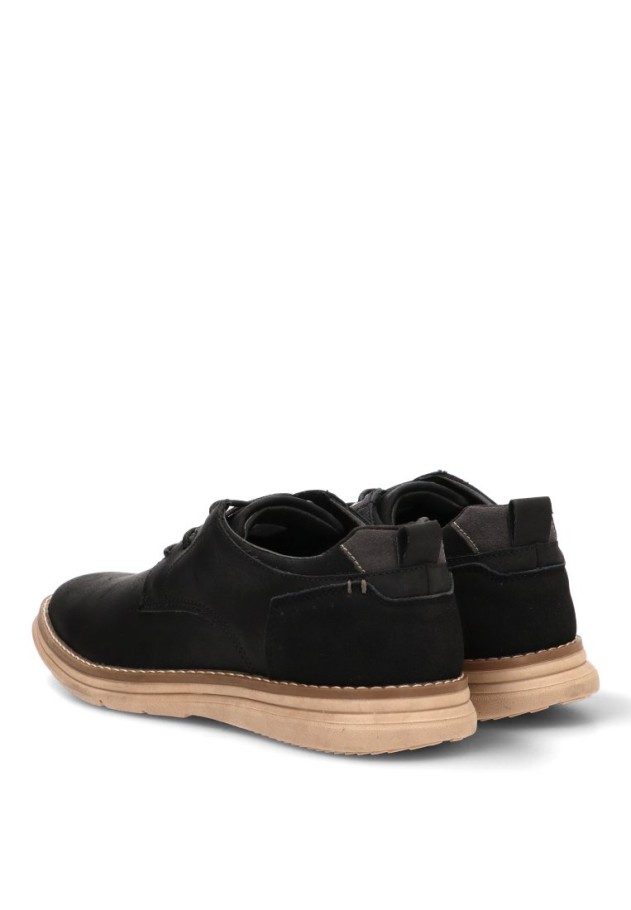 Zapato negro con suela plana de hombre ETIKA 60929