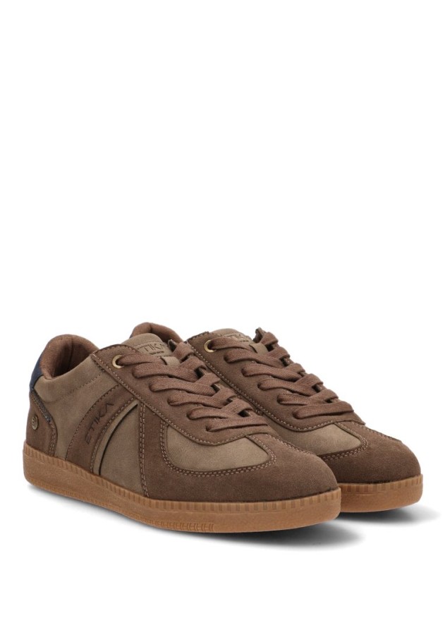 Deportivo con suela plana de hombre ETIKA 82064 taupe