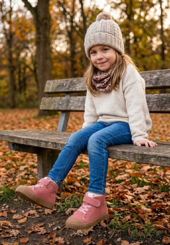 Deportivo rosa antelina con suela plana para niña ETIKA 52494