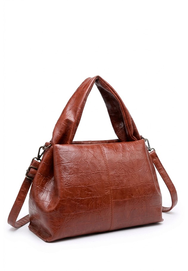 Bolso marrón sintético para mujer Luna Collection CTS73832