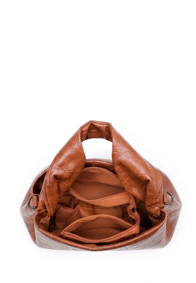 Bolso sintético taupe de mujer Luna Collection CTS73832