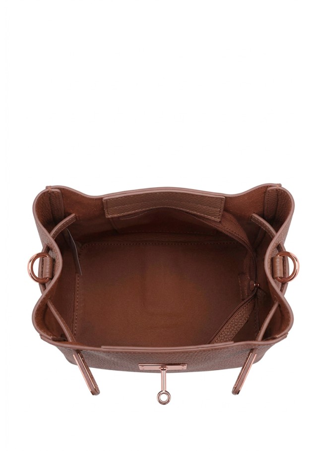 Bolso marrón sintético de mujer Luna Collection CTS73850