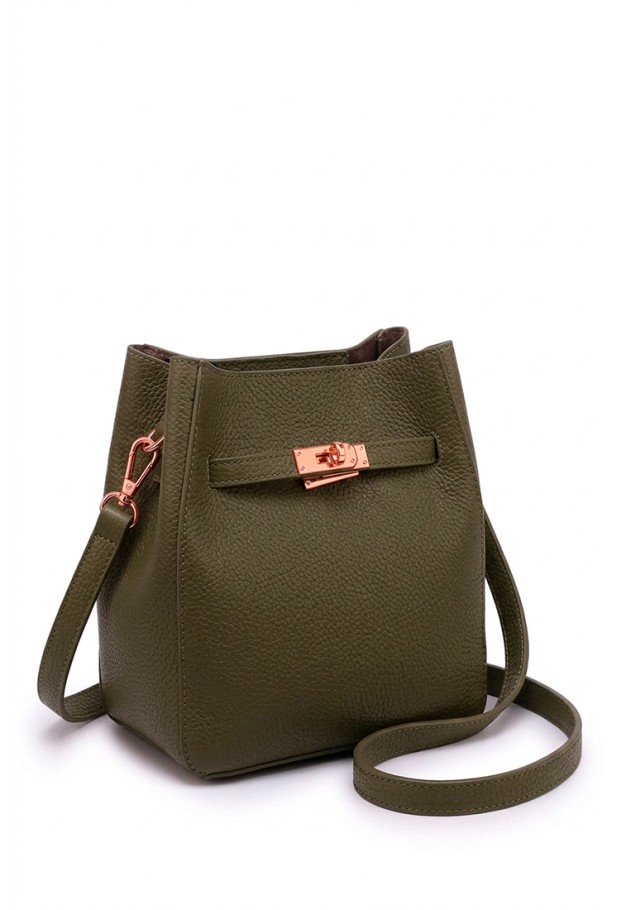 Bolso verde sintético de mujer Luna Collection CTS73850
