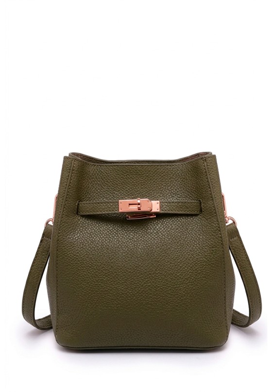 Bolso verde sintético de mujer Luna Collection CTS73850
