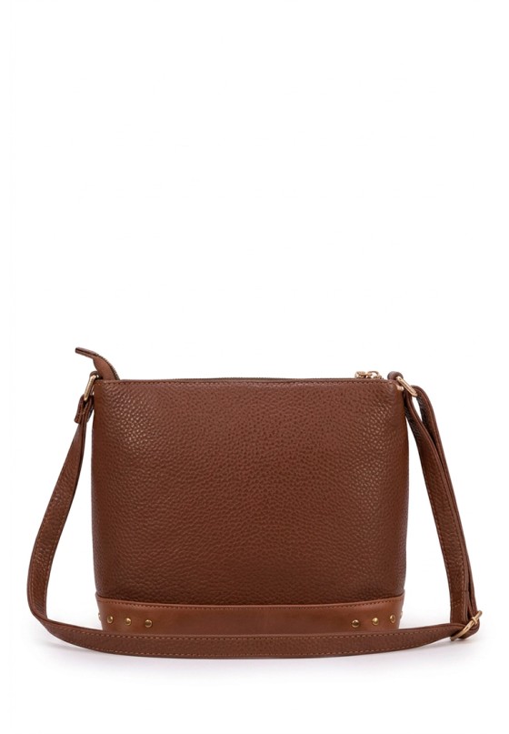 Bolso bandolera pequeño marrón de mujer Luna Collection GTV15099