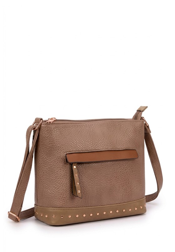 Bandolera pequeña kakhi para mujer Luna Collection GTV15099