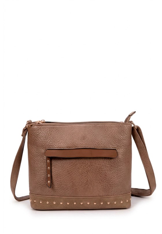 Bandolera pequeña kakhi para mujer Luna Collection GTV15099