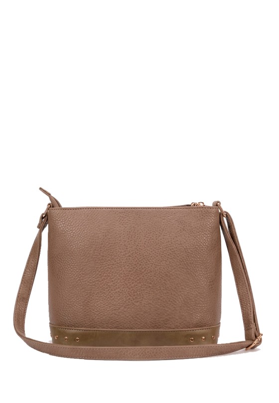 Bandolera pequeña kakhi para mujer Luna Collection GTV15099