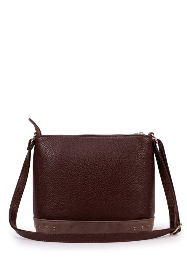 Bolso bandolera pequeña color coffee para mujer Luna Collection GTV15099